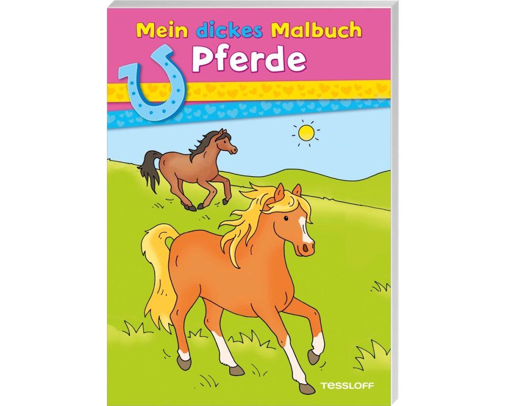 Mein dickes Malbuch. Pferde
