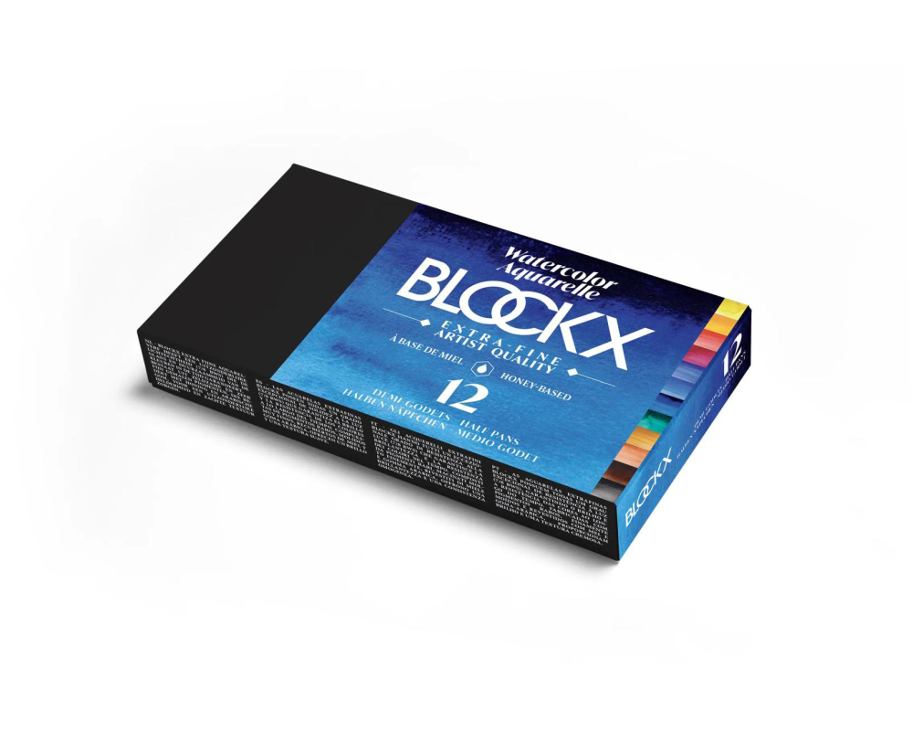 BLOCKX Malkasten Aquarell 41612BXC 12 Farben