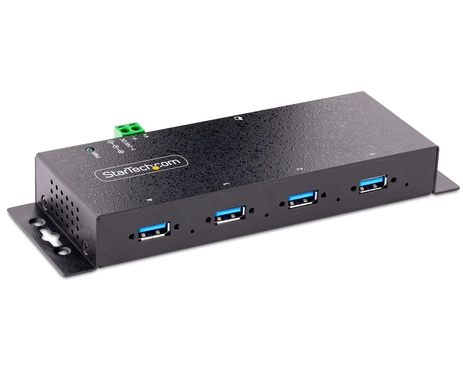 StarTech.com 5G4AINDNP-USB-A-HUB Schnittstellenhub USB 3.2 Gen 1 (3.1 Gen 1) Type-B 5000 Mbit/s Schwarz