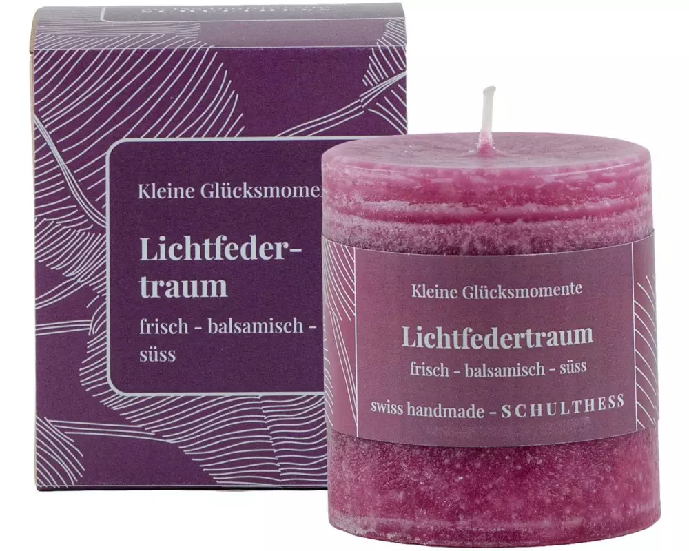 Schulthess Kerzen Duftkerze Lichtefedertraum 7 x 8 cm