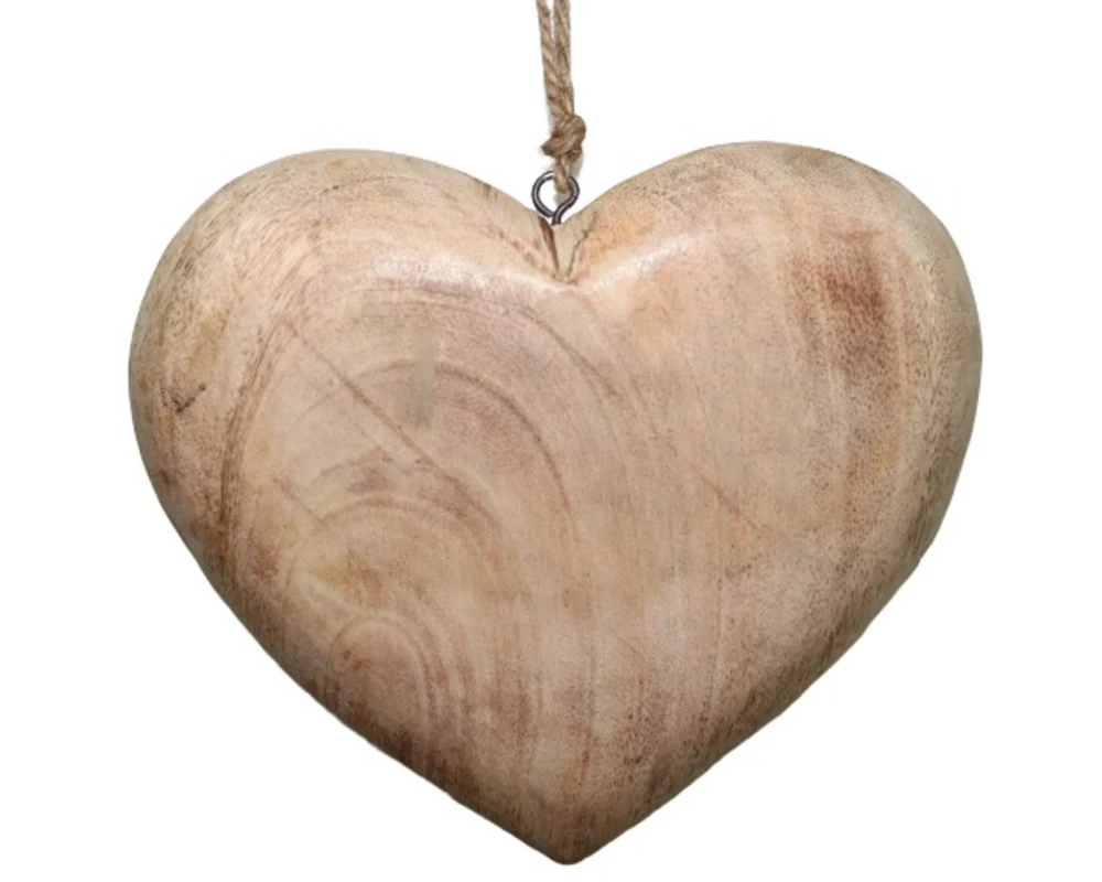 CHALET Aufhänger Holzherz Fabienne 17 cm