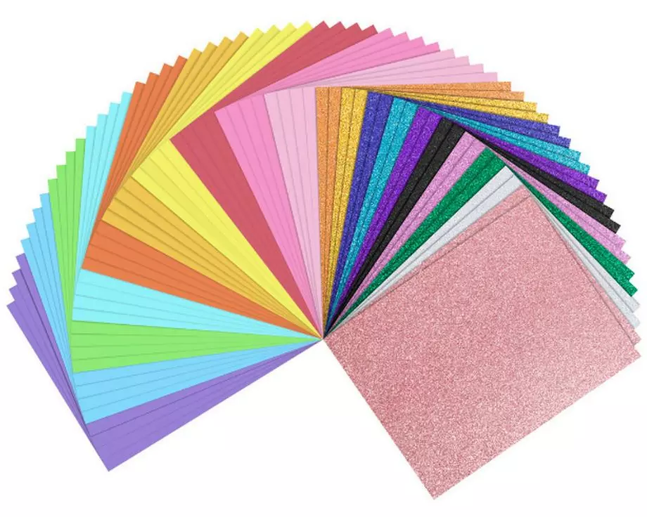 LOKLIK Kartonpapier Set 21.6 x 28 cm, 60 Stück, Mehrfarbig