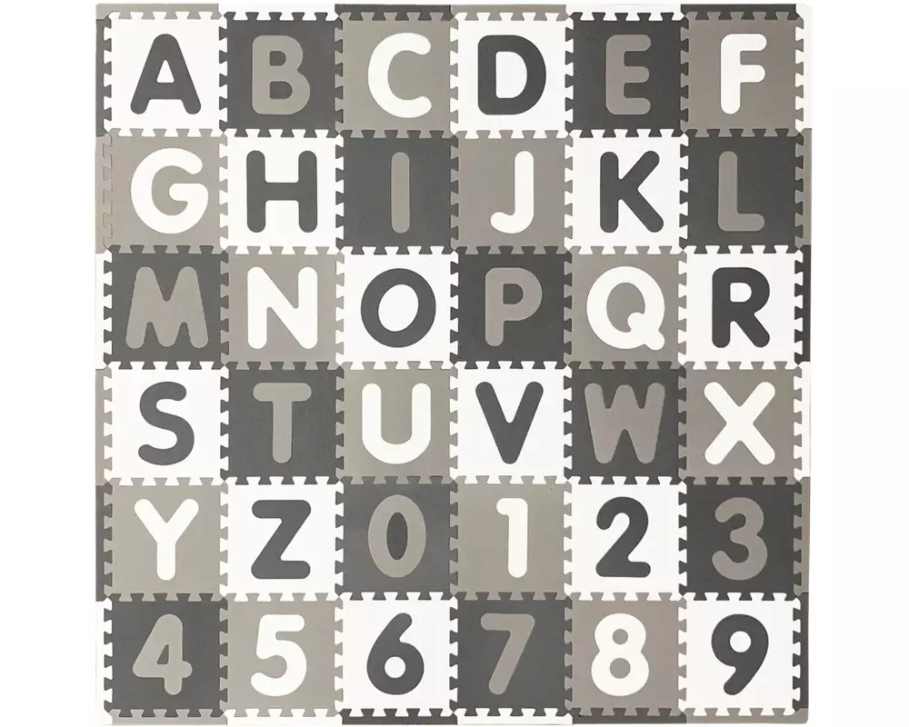 Tadu Puzzlematte Lettero, 180 x 180 x 1 cm, Grau