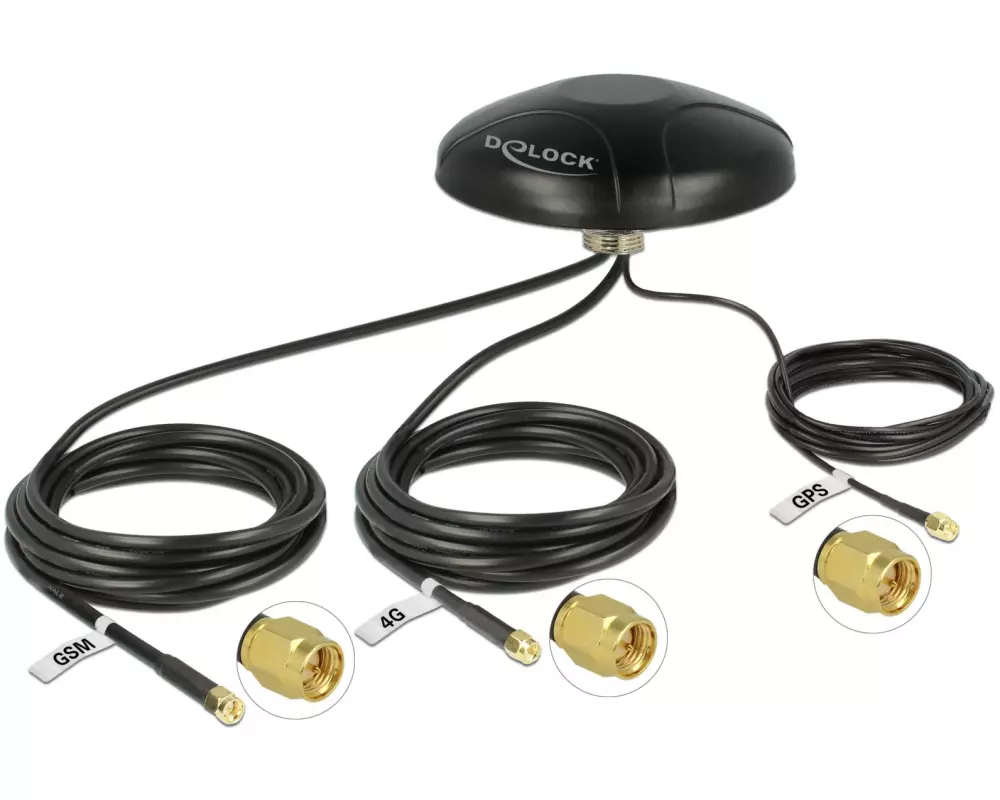 Delock LTE-Antenne LTE&GSM&GPS support SMA 2 dBi Rundstrahl