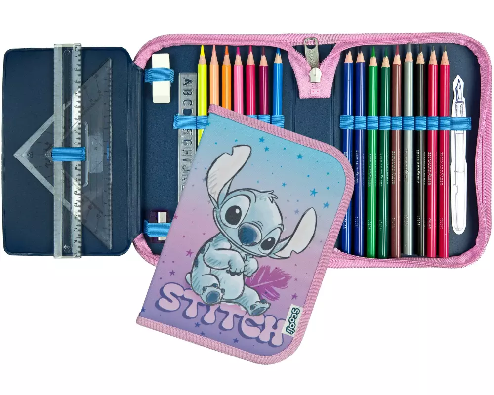 Scooli Schlamperetui Lilo und Stitch gefüllt