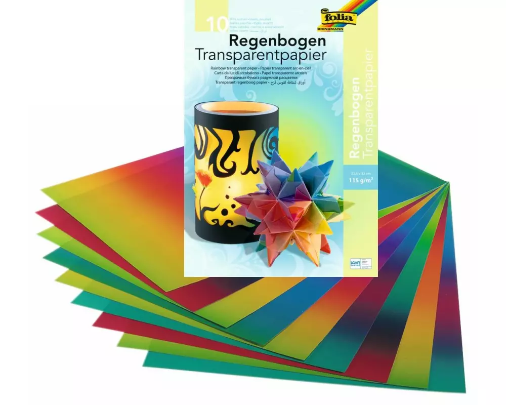 Folia Transparentpapier Regenbogen Mehrfarbig