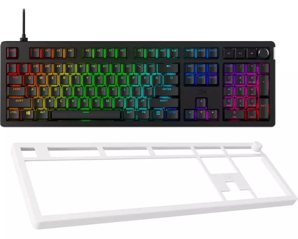 HyperX Gaming-Tastatur Alloy Rise + Top Plate weiss