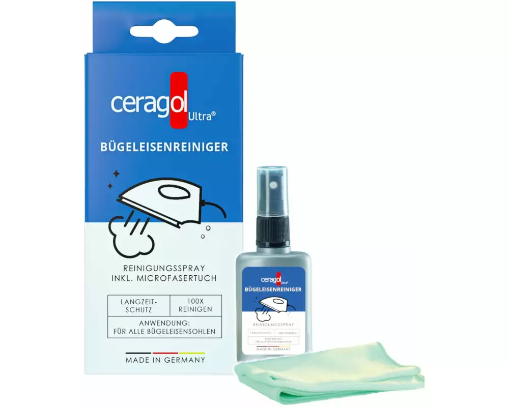 Ceragol Bügeleisenreiniger 50 ml & Tuch