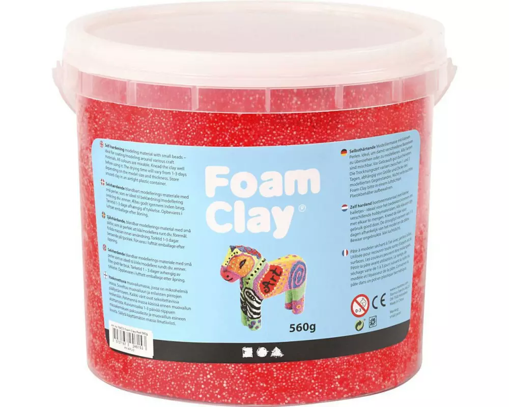 Creativ Company Modelliermasse Foam Clay Rot 560 g