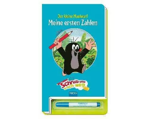 Schreib und wisch weg "Der kleine Maulwurf". Zahlen