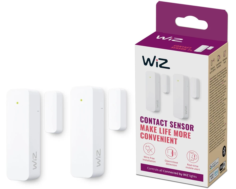 WiZ Smarter Kontaktsensor, Doppelpack, Weiss