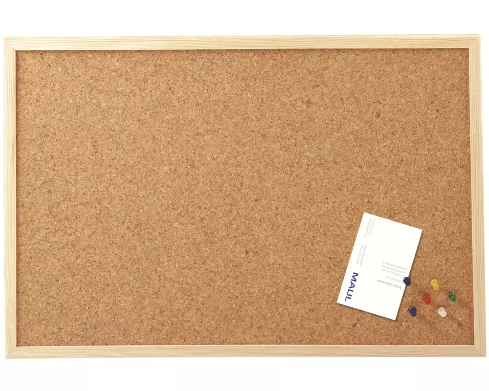 Maul Pinnwand mit Holzrahmen, 60 x 80 cm, Kork