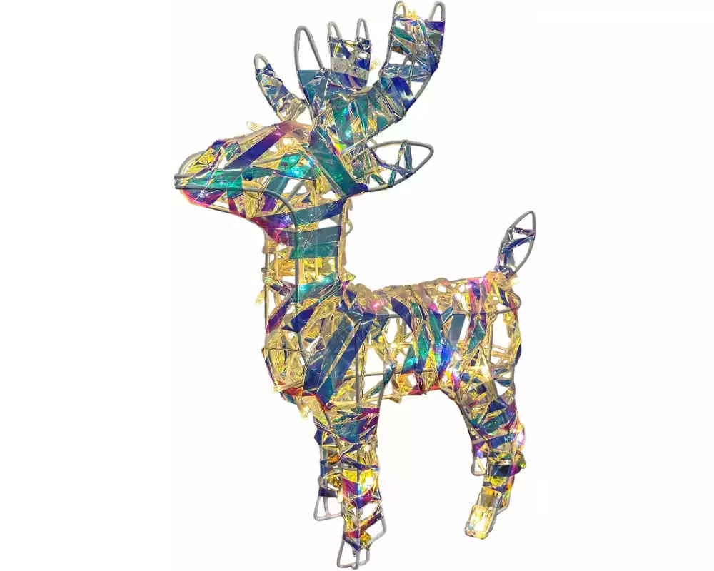 Dameco LED-Figur Rentier Candy, 50 LEDs, 40 cm, Mehrfarbig