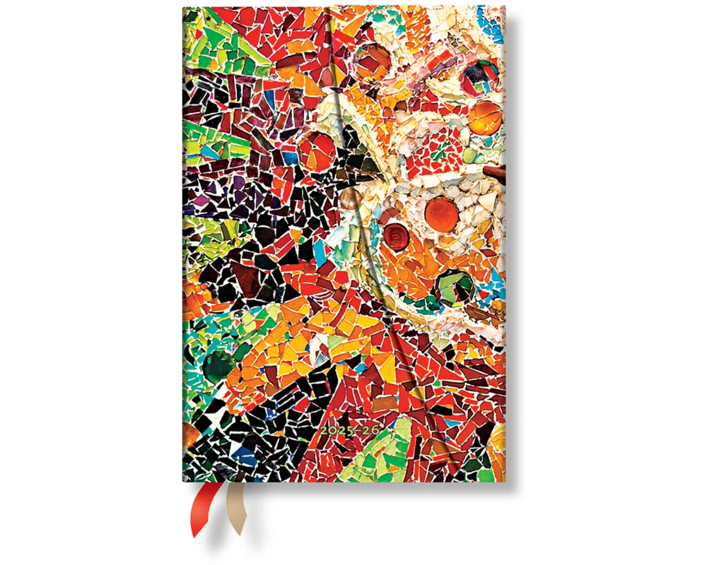 PAPERBLANKS Agenda Soleil Gaudi Midi 25/26 DF0866-9 1W/2S 13M FR HOR HC 13x18cm