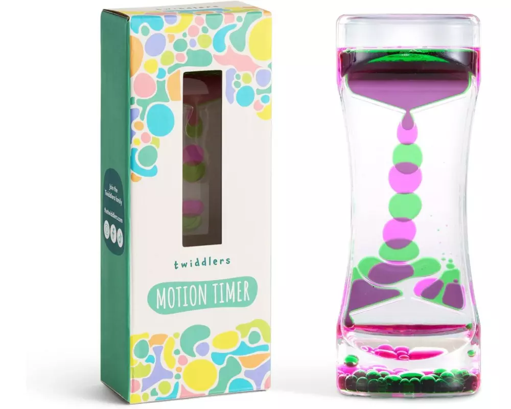 Twiddlers Flüssige Sanduhr Pink/Grün