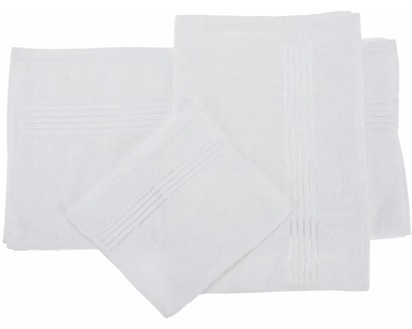 FS-STAR Handtuch 3er Set in verschiedenen Grössen weiss