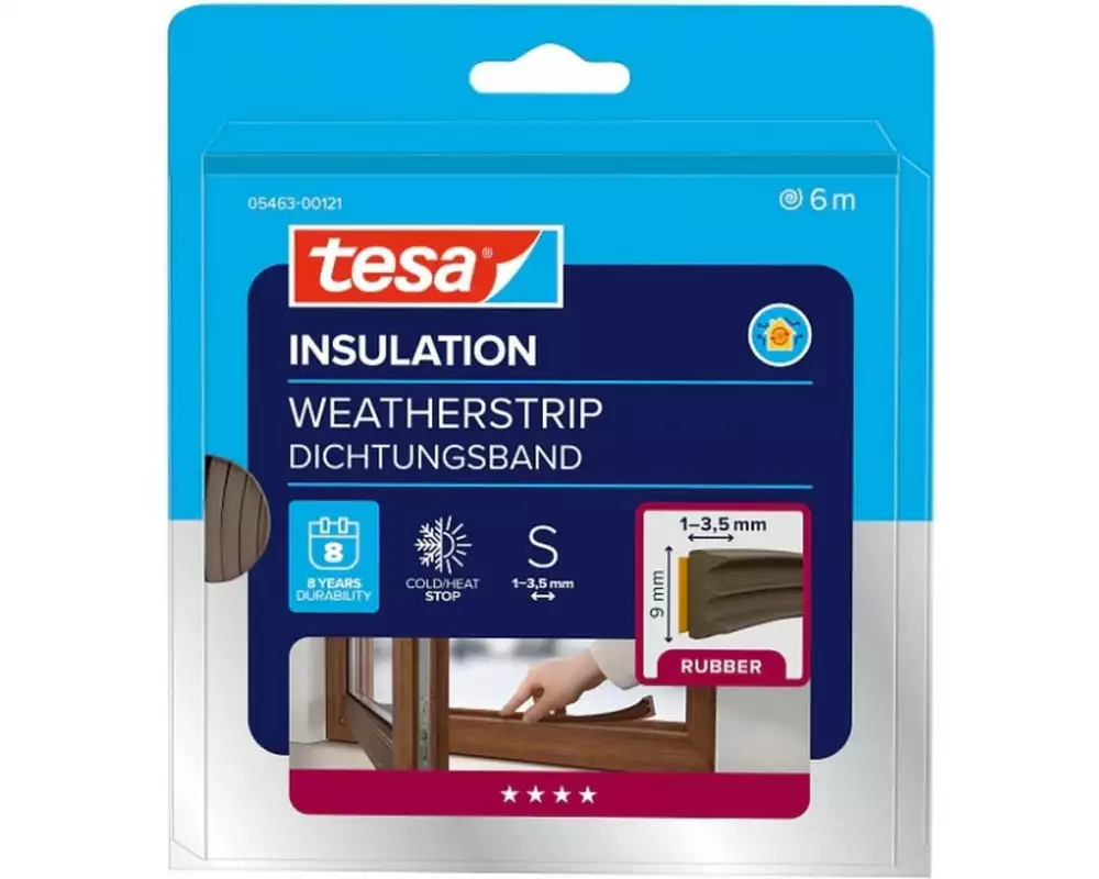 tesa E-Profil Braun 6 m x 9 mm x 4 mm Gummi