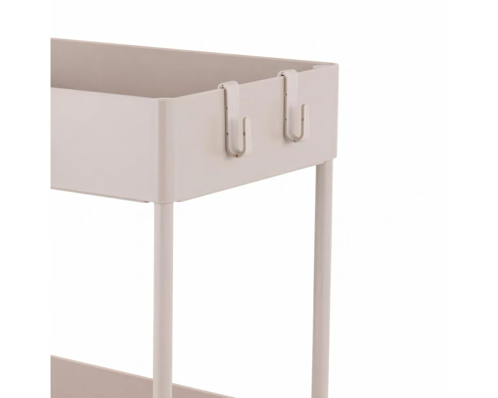 relaxdays Küchenwagen Küchenwagen 39.5 x 38 x 21.5 cm, Beige