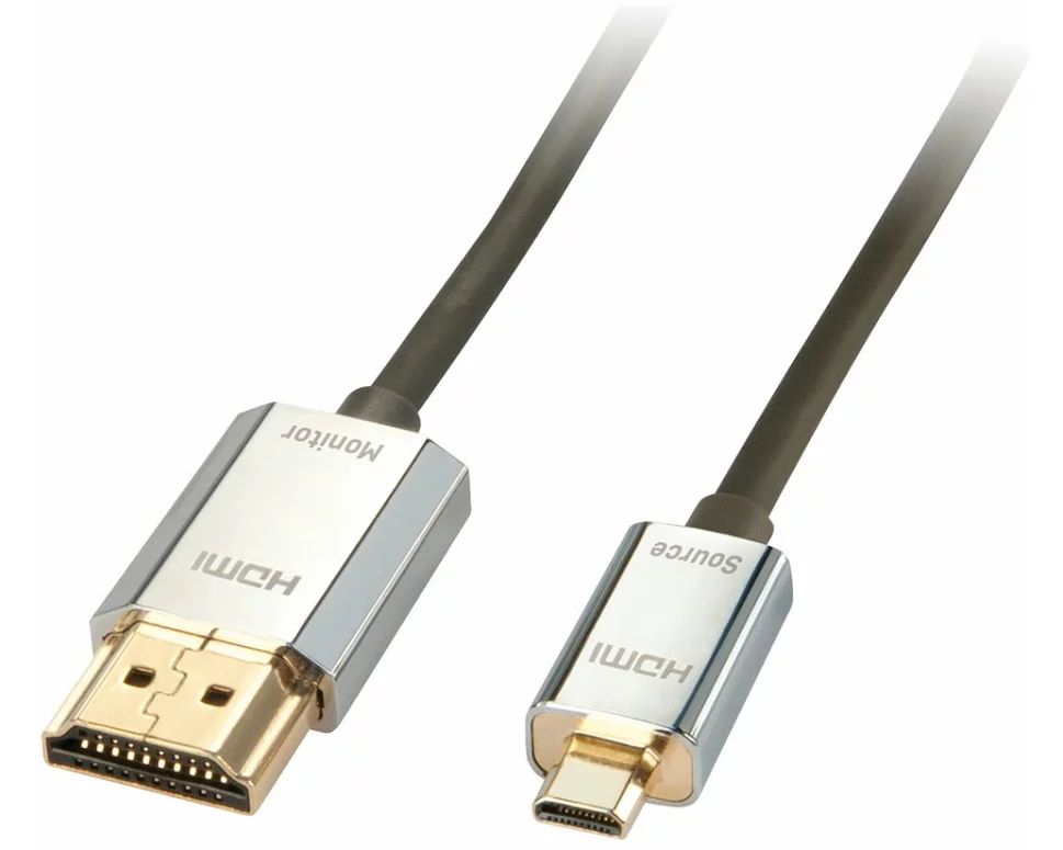 LINDY CROMO Video Cable, HDMI-HDMI/D M-M, 5m, grey, High Speed with Ethernet