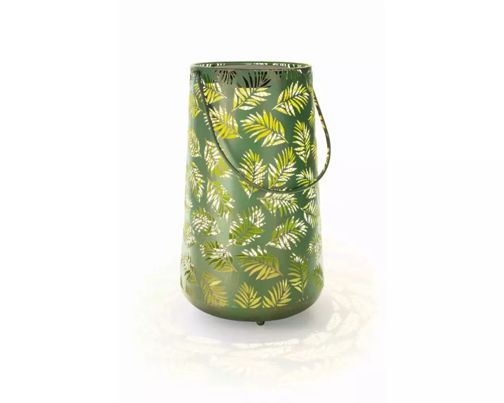 STT Laterne Solar Antic Bamboo, Ø 28 x 46 cm, Grün