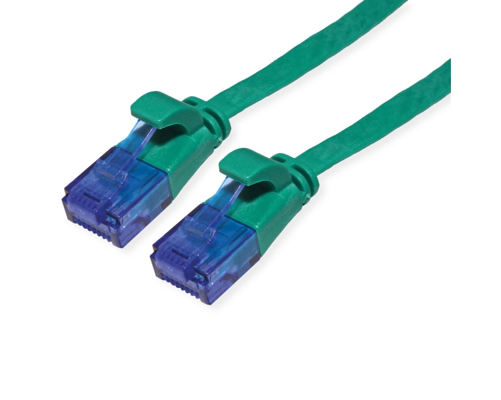 VALUE Patchkabel Cat.6A (Class EA) UTP, extra-flach, grün, 0,5 m