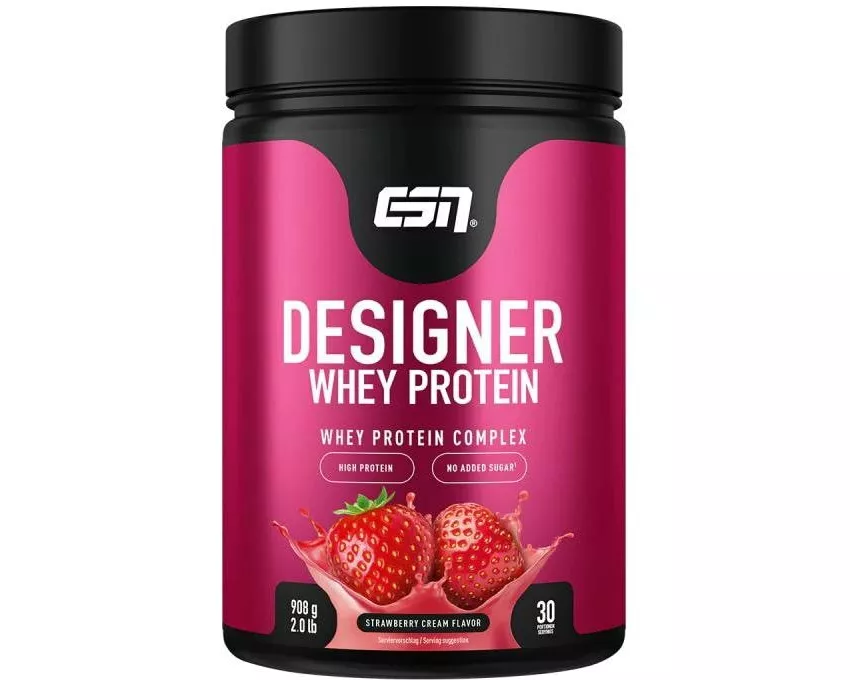 ESN Pulver Designer Whey Protein Crème/Erdbeere 908 g, Dose