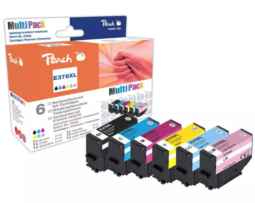 Peach Tinte Epson T3798, No 378XL Multi BK, 2x C, 2x M, Y