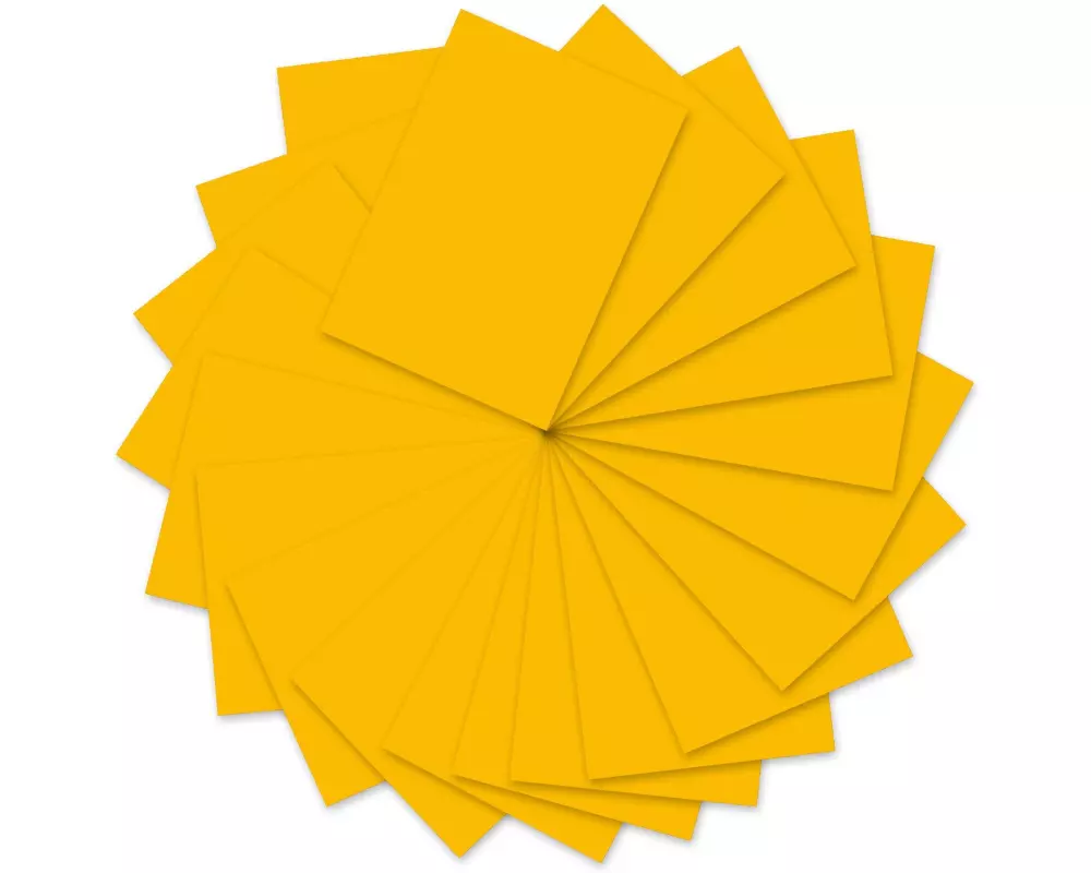 URSUS Tonzeichenpapier A4, 130 g/m², 100 Blatt, Maisgelb