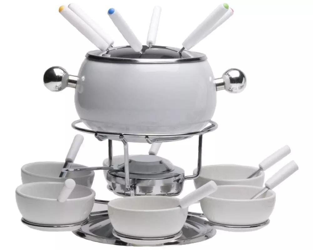 Nouvel Fleischfondue-Set Sara 27 Teile, Weiss