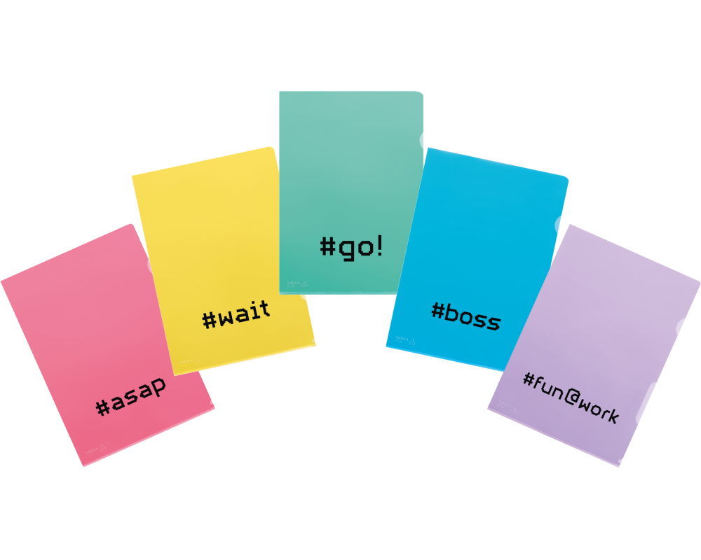 KOLMA Sichtmappe Fashion Hashtag 59.905.19 A4 assortiert 10 Stück