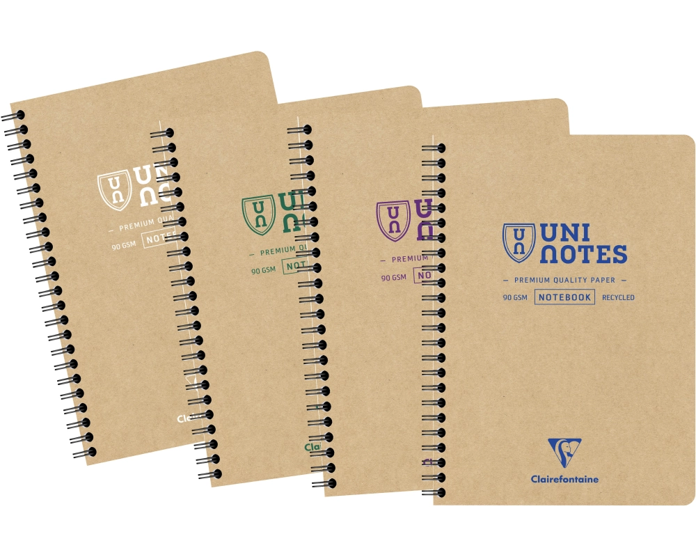 CLAIREFONTAINE Spiralbuch Uni Notes A5 9851C braun, liniert 80 Blatt