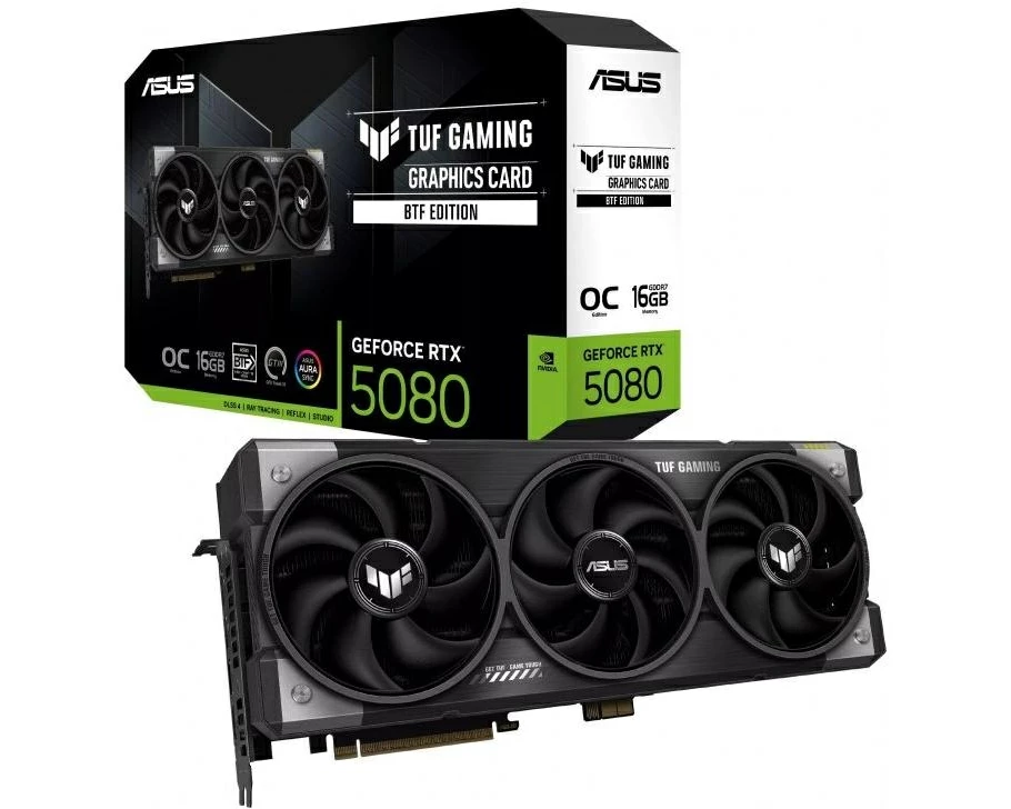 ASUS TUF-RTX5080-O16G-BTF-GAMING 16 GB GDDR7 256 Bit Aktivkühlung