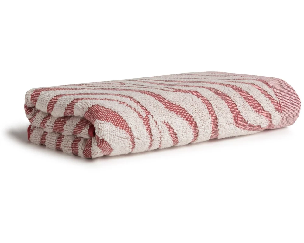 Möve Duschtuch Safari Spirit Zebra 67 x 140 cm, Nature/Rot