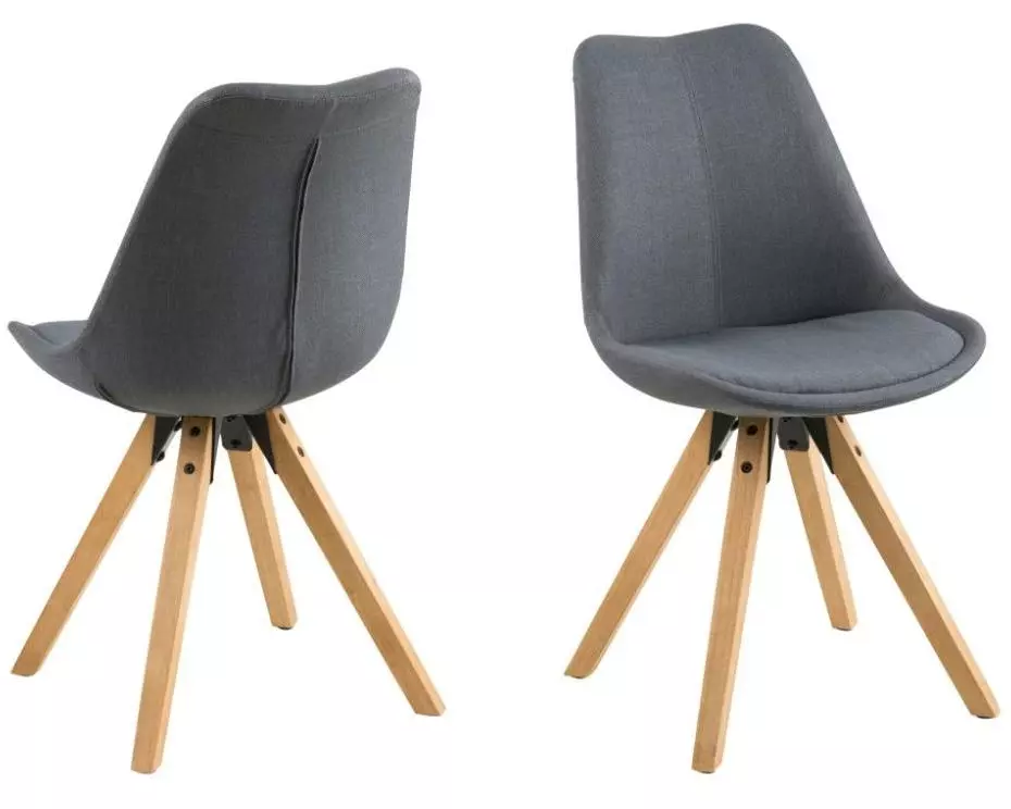 AC Design Stuhl Dima 2 Stück, Dunkelgrau