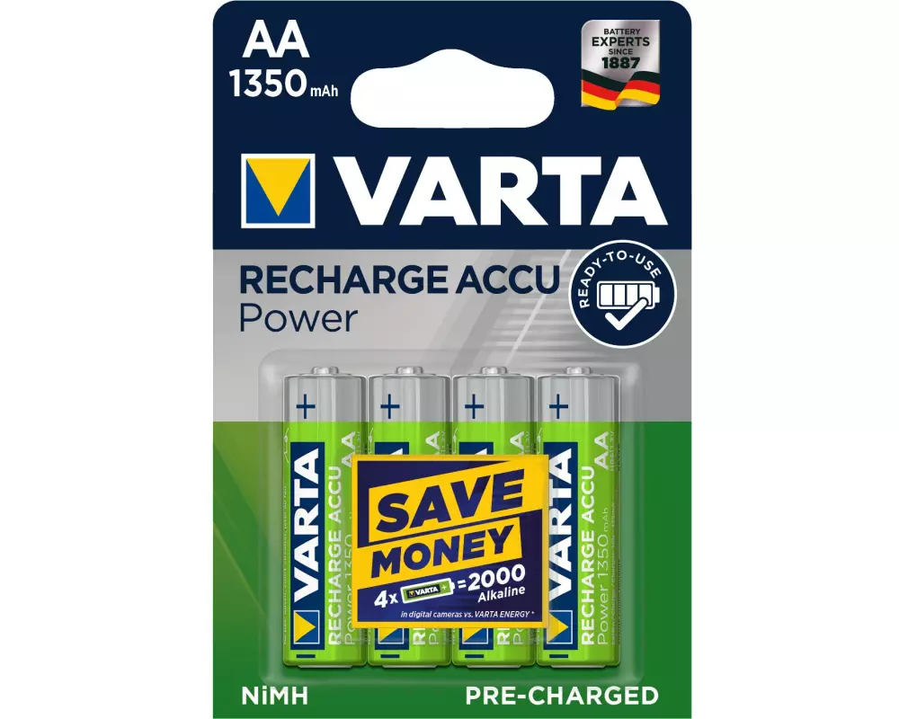 Varta Akku NiMH AA 1350 mAh, 4 Stück