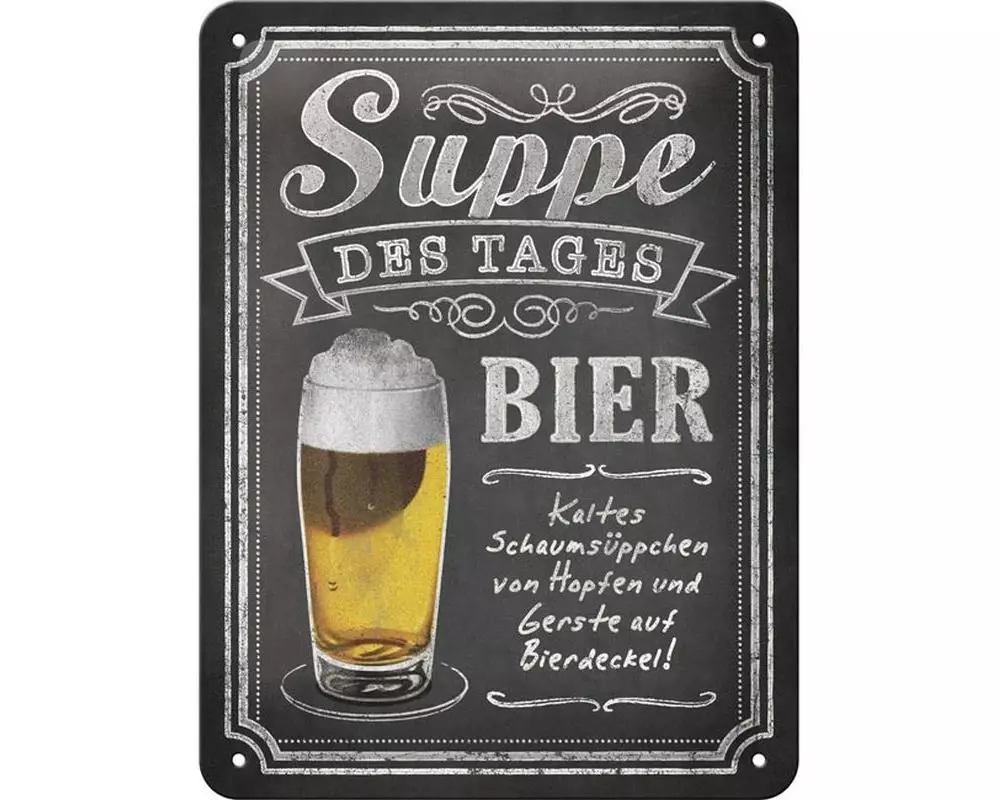 Nostalgic Art Schild Suppe des Tages 15 x 20 cm, Metall