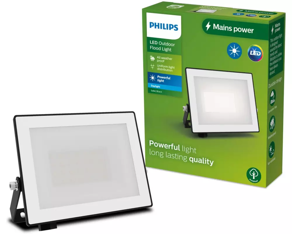 Philips Lois Flutlicht 20W 5000K IP65 schwarz 20 W