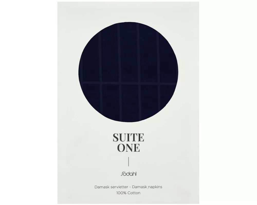 Södahl Stoffserviette Essence 45 cm x 45 cm, Navy Blue