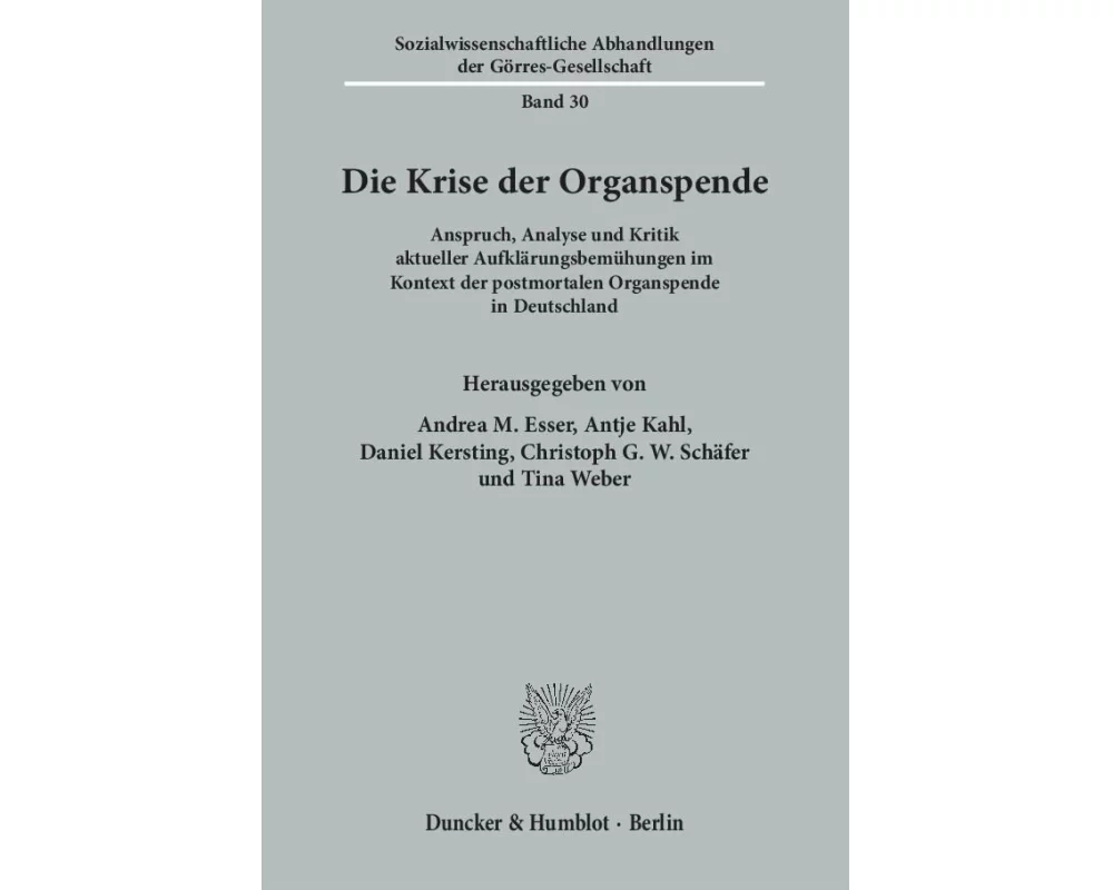 Die Krise der Organspende