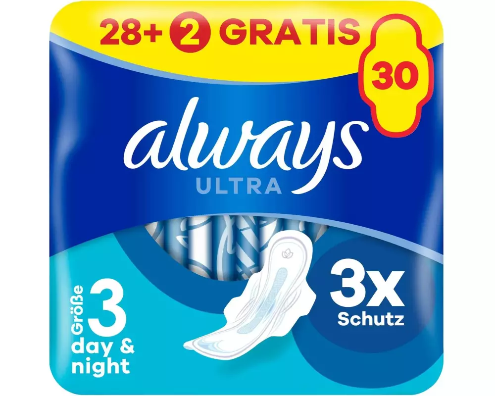 Always Binde mit Flügeln Ultra Day&Night 30 Stück