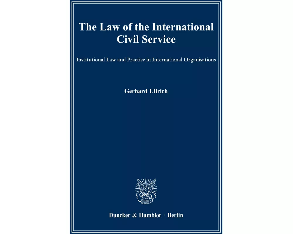 The Law of the International Civil Service