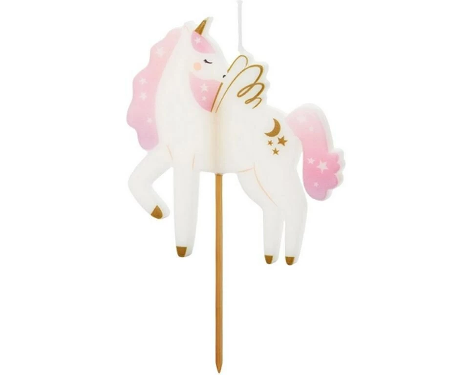 Partydeco Kerze Einhorn 9 cm, 1 Stück