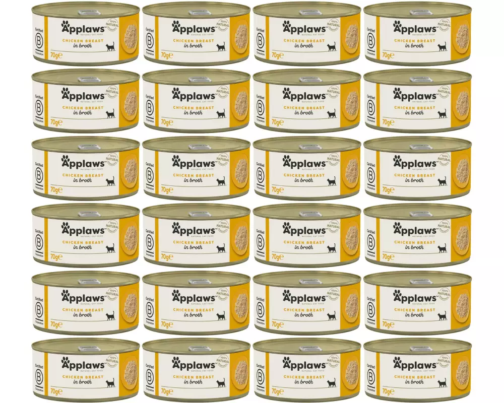 Applaws Nassfutter Dose Hühnchenbrust in Brühe, 24 x 156 g