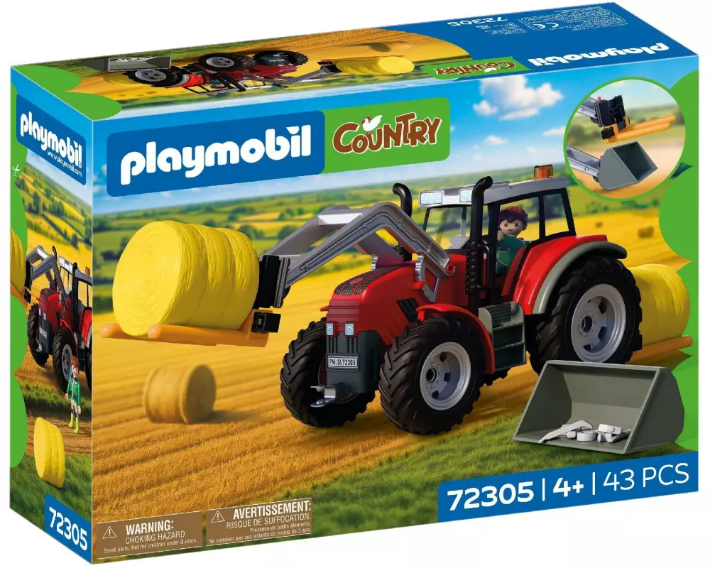 Playmobil Grosser Traktor mit Heuballen 72305