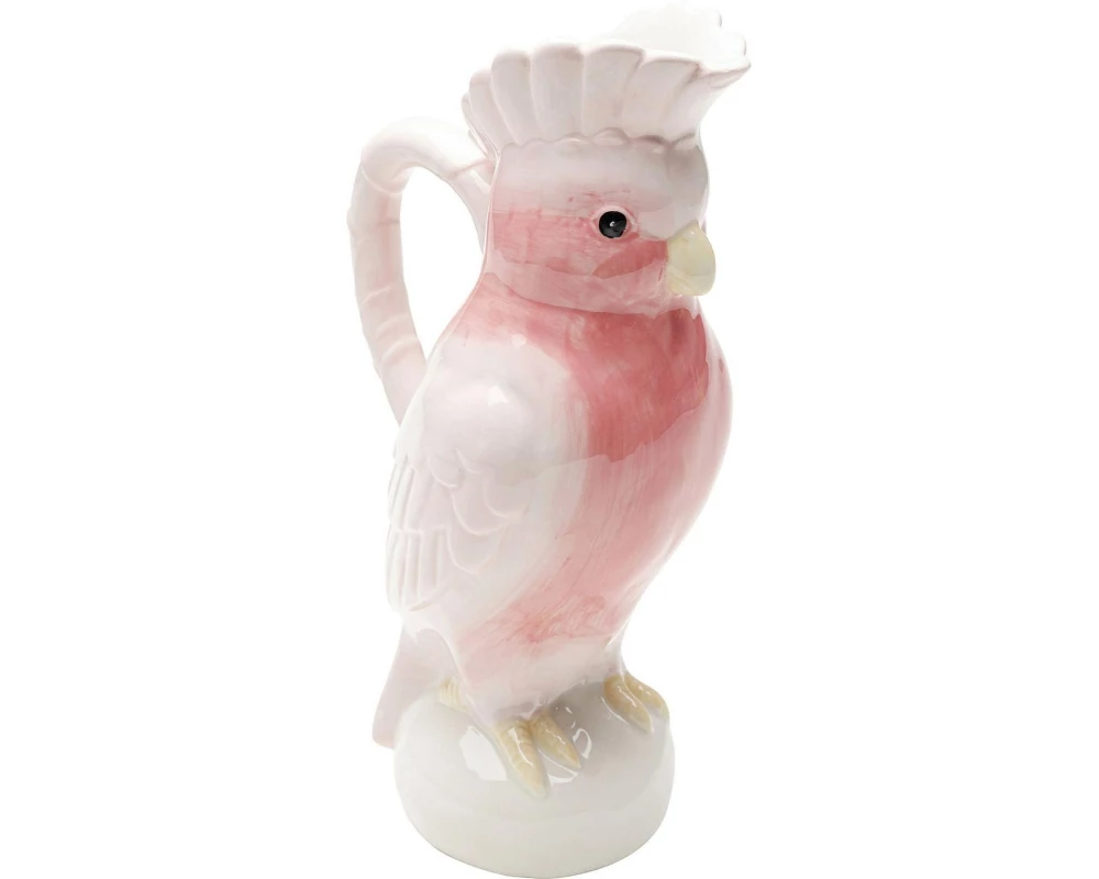 Kare Karaffe Exotic Bird 30 cm, 1 l, Rosa/Weiss