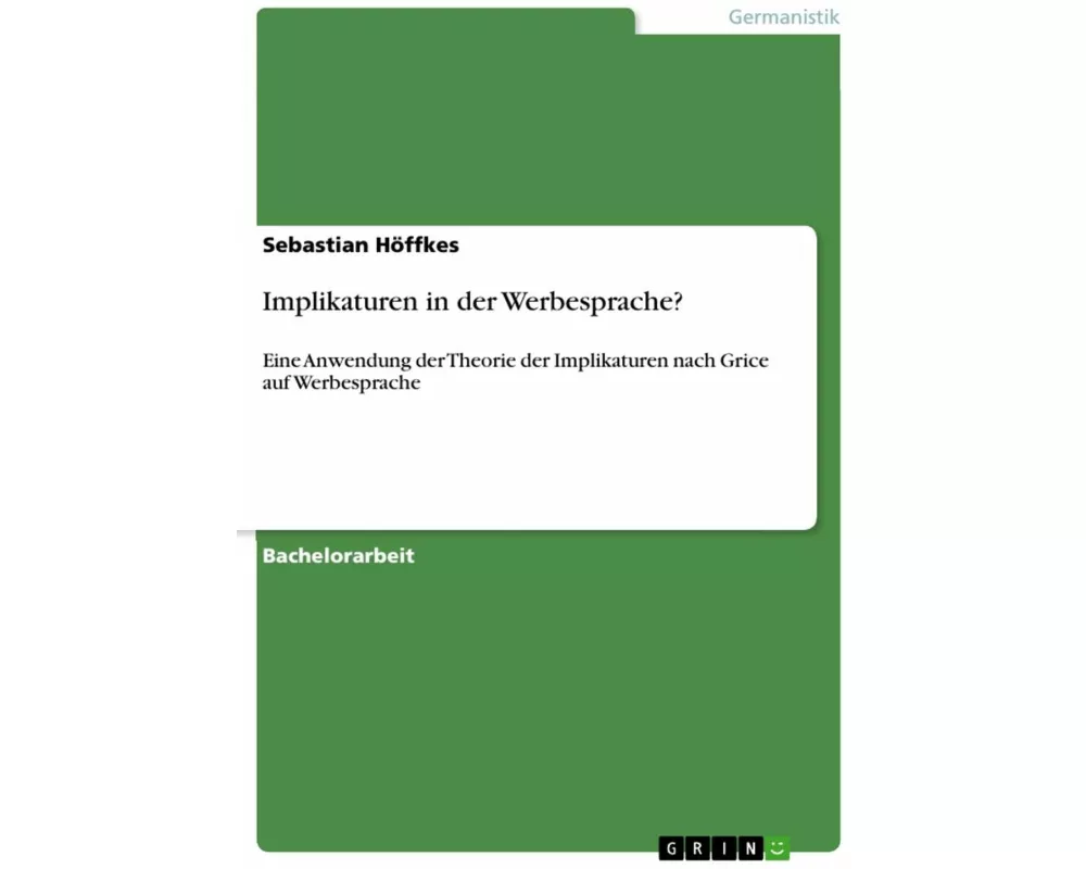 Implikaturen in der Werbesprache?