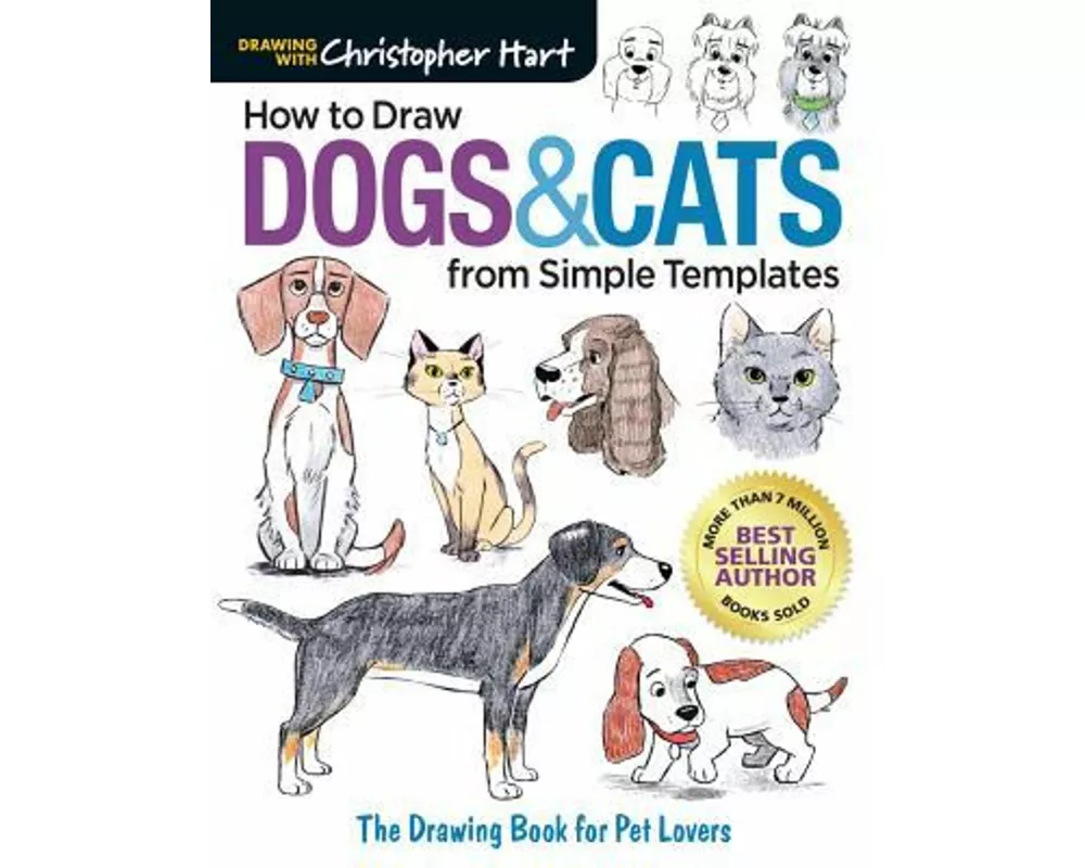 How to Draw Dogs & Cats from Simple Templates