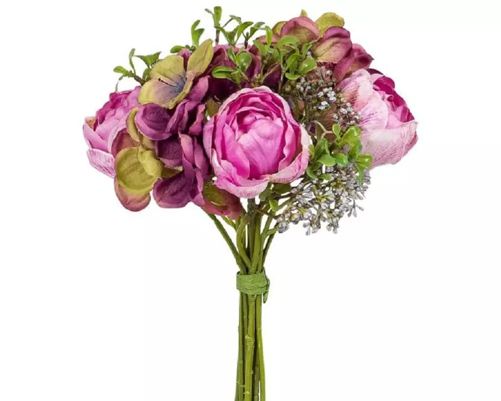 Botanic-Haus Kunstblume Rosen-Hortensienstaruss Lila