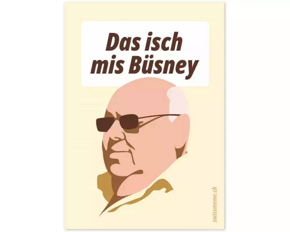 Swissmeme Sticker Büsney, 7.5 x 10.5 cm