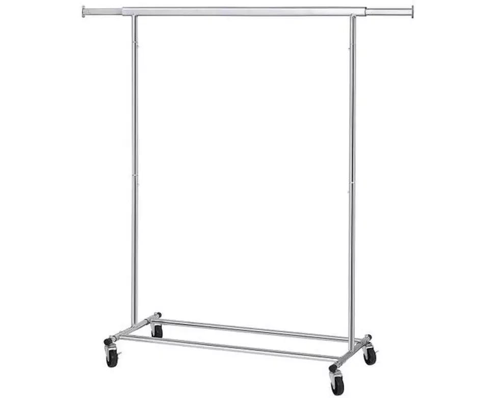 Songmics Garderobenständer Verchromt 160 cm, Silber